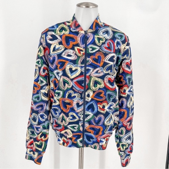 NWT Love Moschino bomber jacket with hearts design - Picture 1 of 6